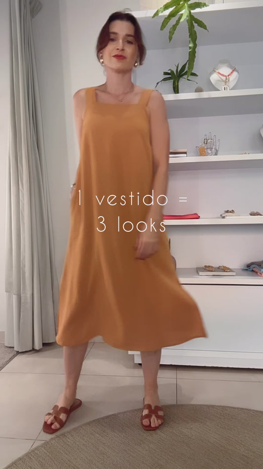 Vestido Solto Crepe Simone Froza